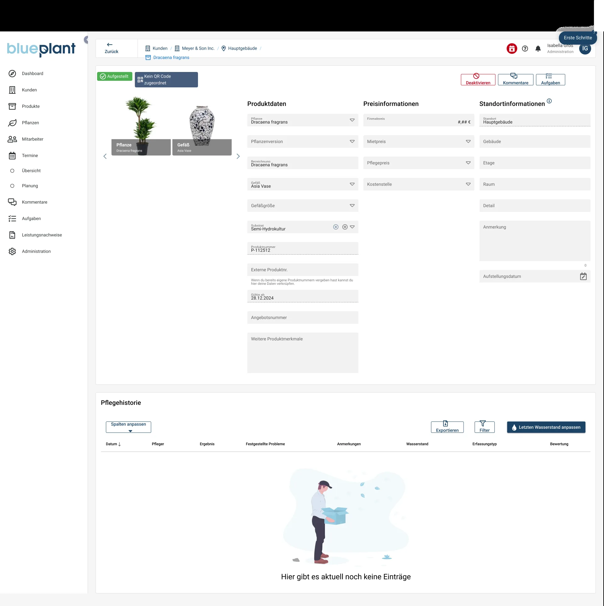Produktdetailseite vor dem Redesign, mit langer Scrollstrecke und vielen Informationen ohne klare Hierarchie