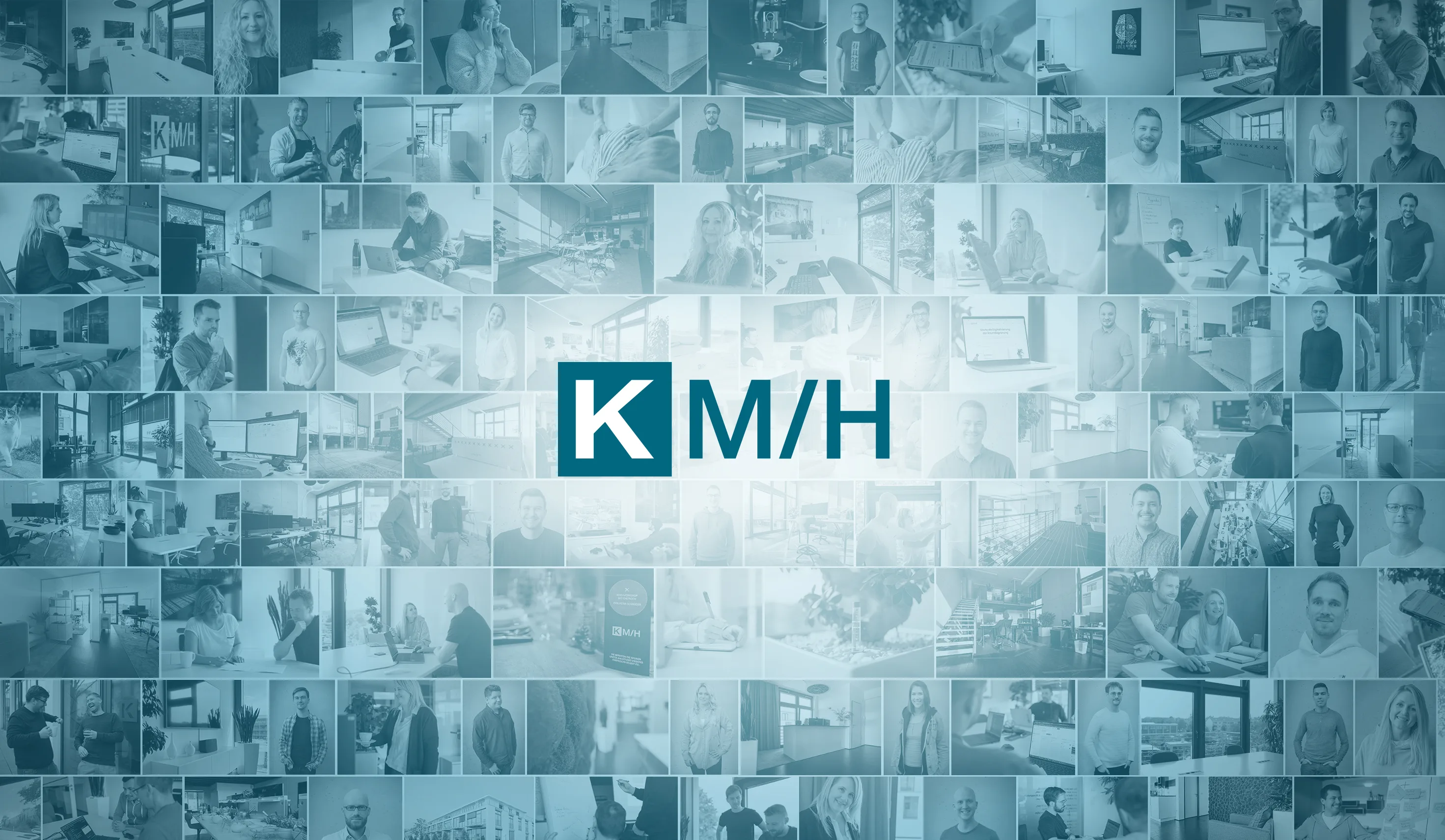 Digitaler Wallpaper im Corporate Design der KMH