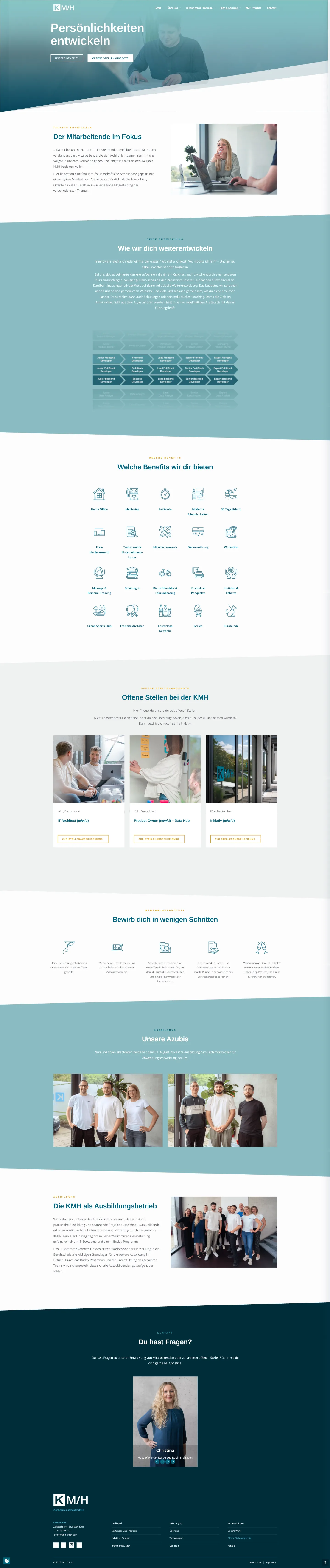 Beispiel-Layout der KMH-Webseite